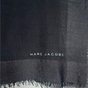Marc Jacobs Black and Shimmer Fringe Scarf